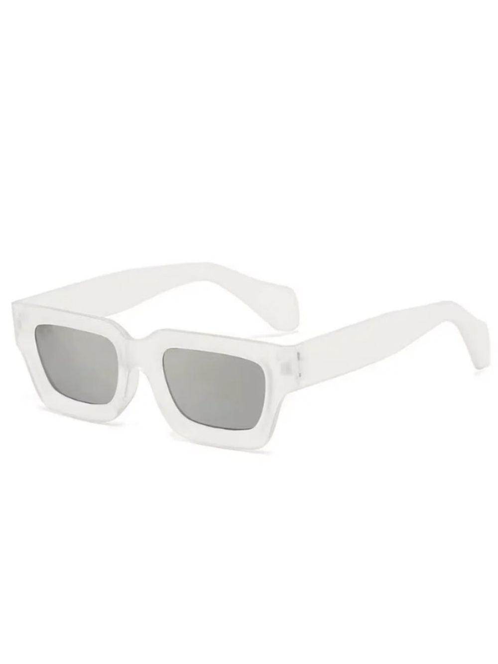 Bold Rectangular White/Grey Sunglasses — 100% Brand New